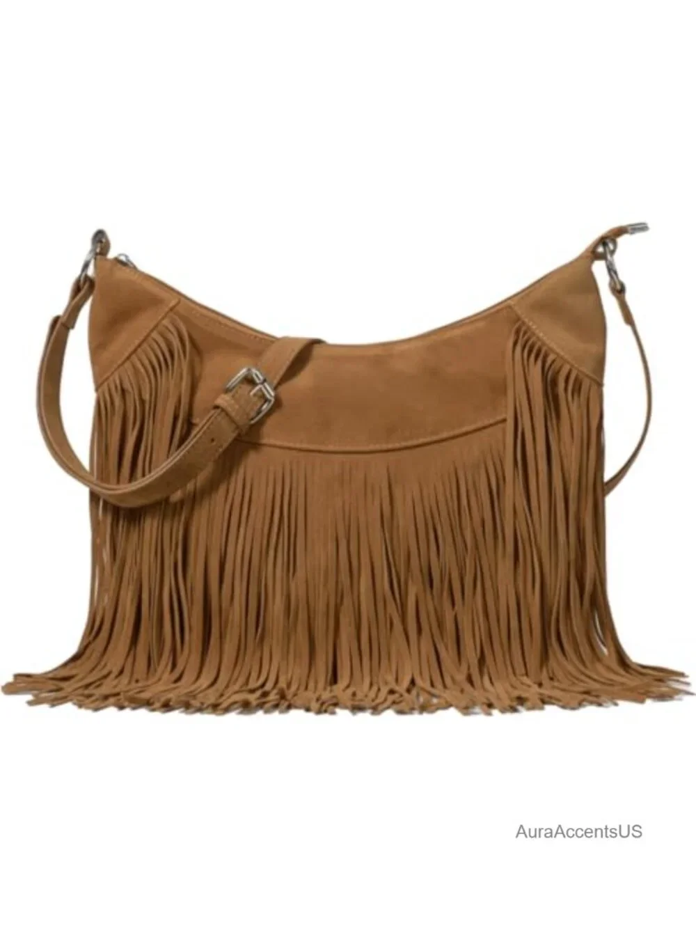 Fringe Hobo Bag Vegan Suede Tassel Crossbody Purse Western Hippie Shoulder Bag